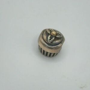 Pandora Two Tone Gold Silver cupcake charm 